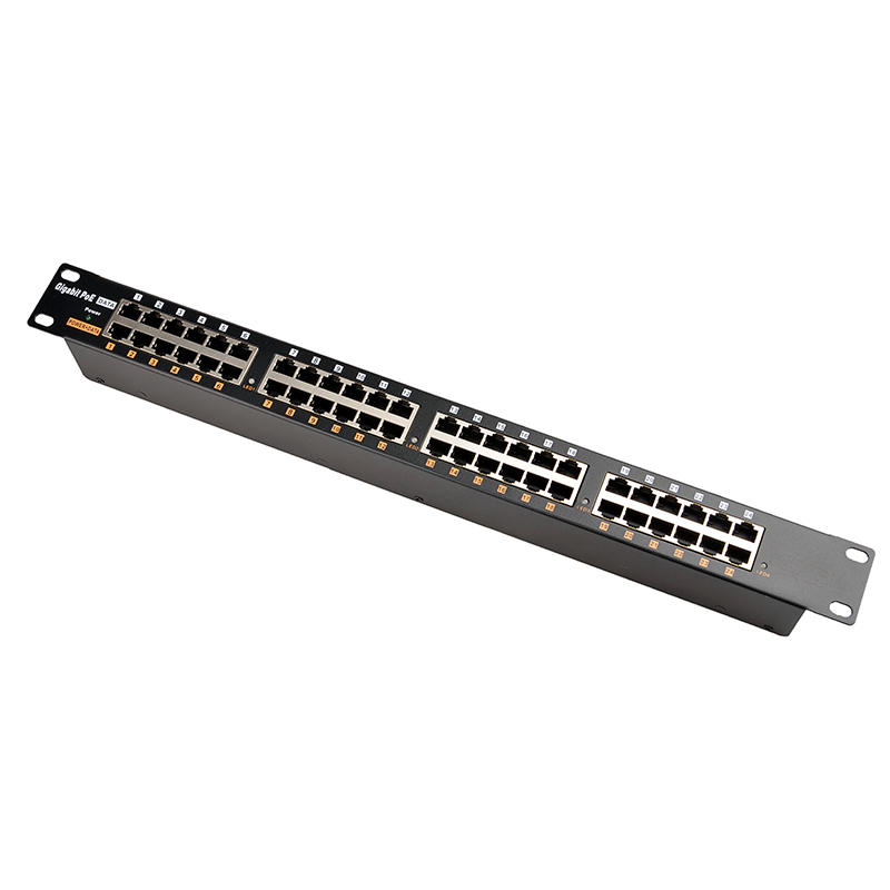 Extralink 24-porttinen Gigabit PoE-injektori, 24x 1000Mb/s RJ45, telinekotelo 2