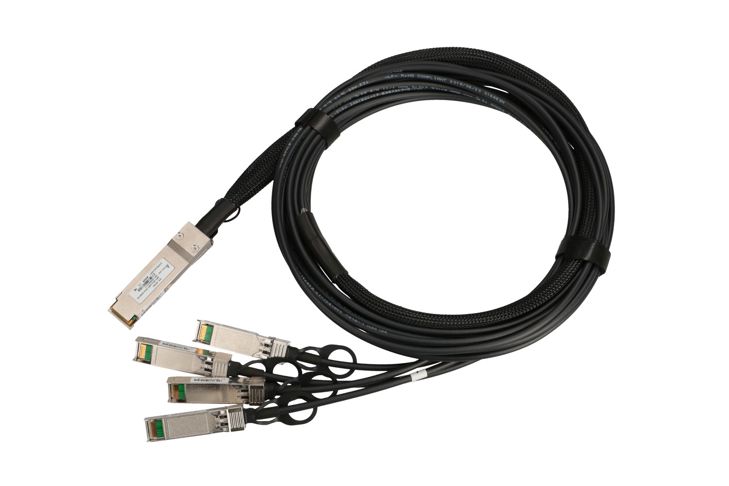 Extralink QSFP+ DAC -kaapeli, 40Gbps - 4x 10Gbps, 3 m, 30AWG (kuva varten) Extralink QSFP+ DAC -kaapeli, 40Gbps - 4x 10Gbps, 3 m, 30AWG