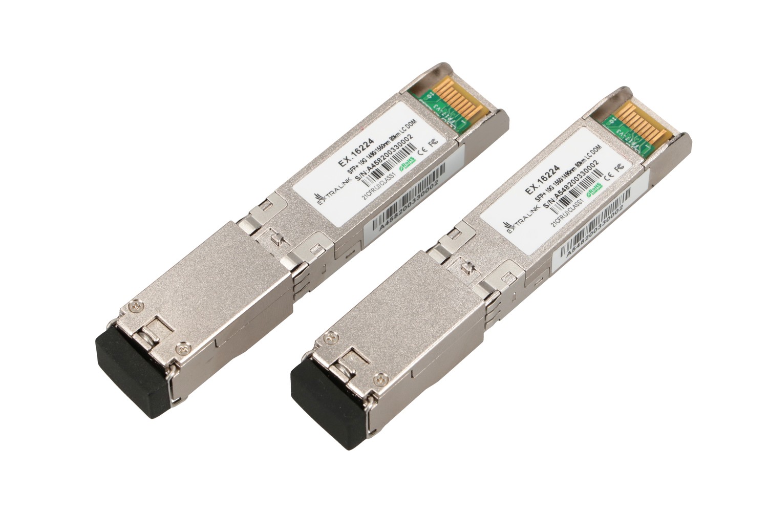 (kuva varten) Extralink SFP+ 10G WDM-moduuli, 10 Gbit/s, 1490/1550 nm, yksimoodikuitu, 80 km, LC, pari
