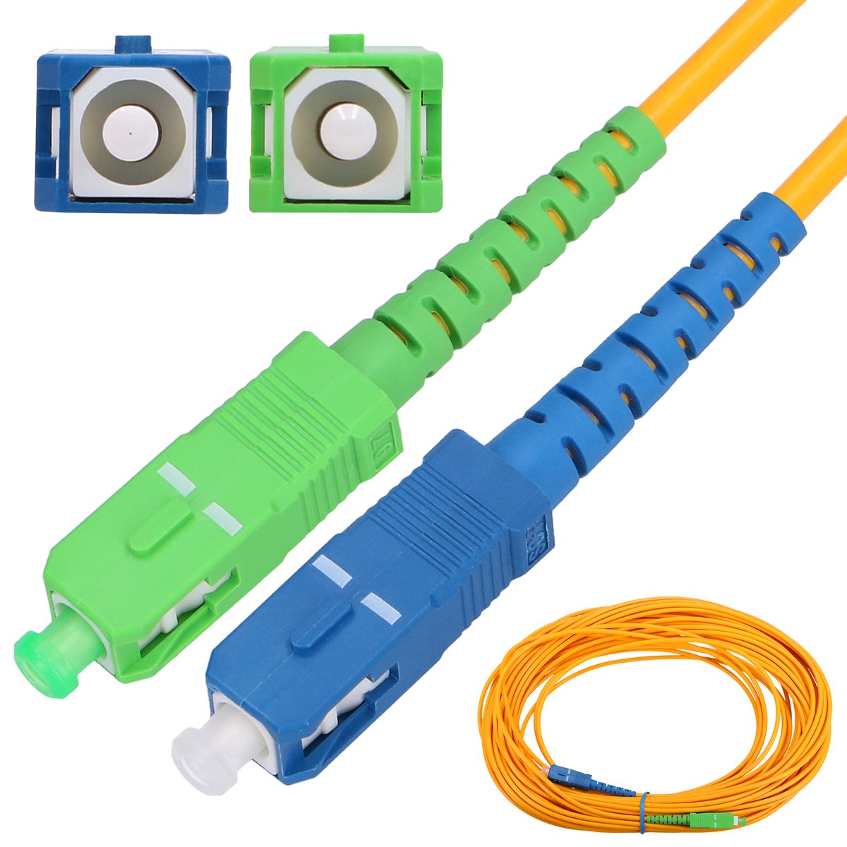 (kuva varten) Extralink Patch Cord SC/APC-SC/UPC, Single Mode, Simplex, G652D, 3mm, 0.5m