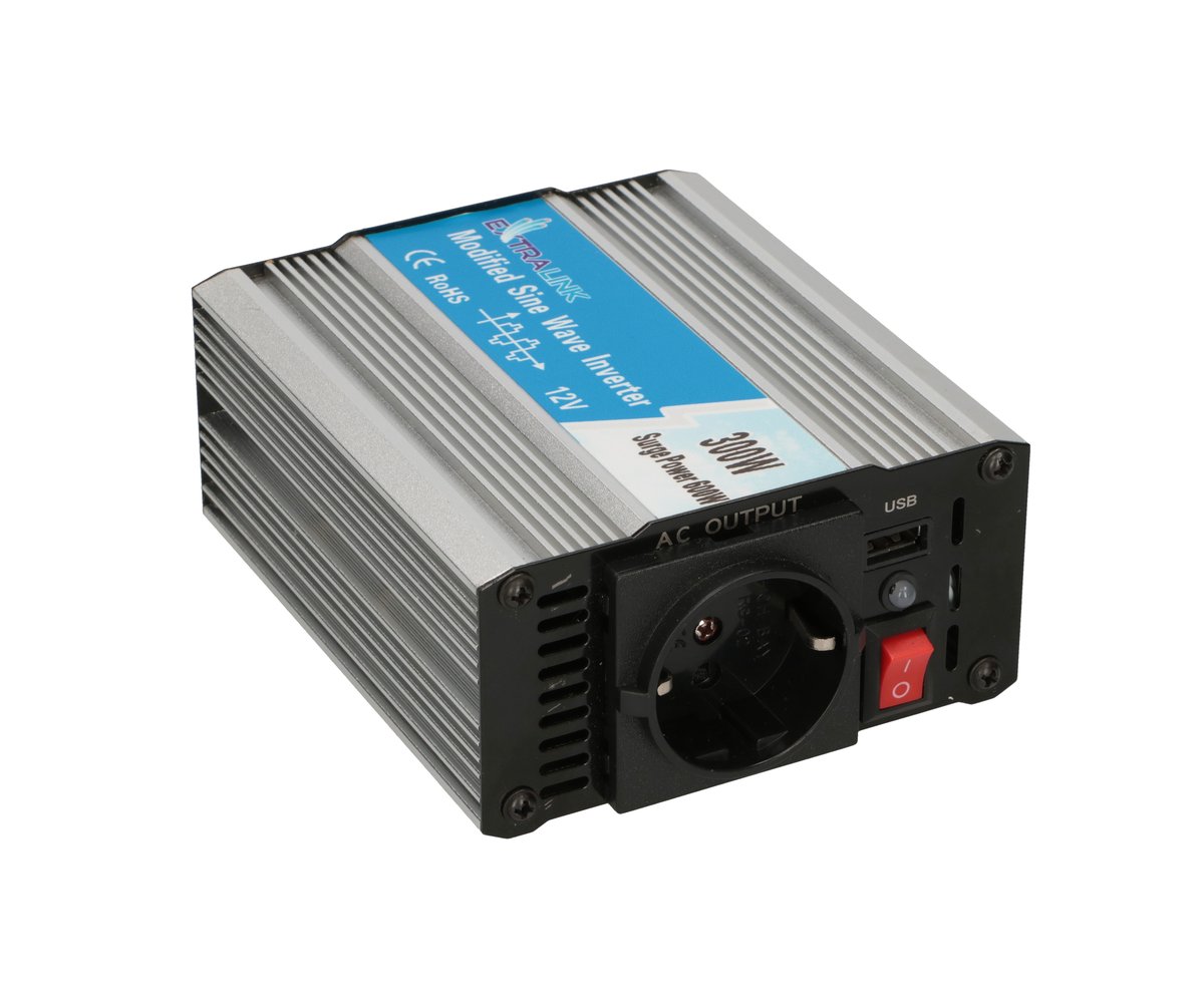 Extralink OPIM-300W Muunnin 12V autoinvertteri, 300W modifioitu siniaalto 2