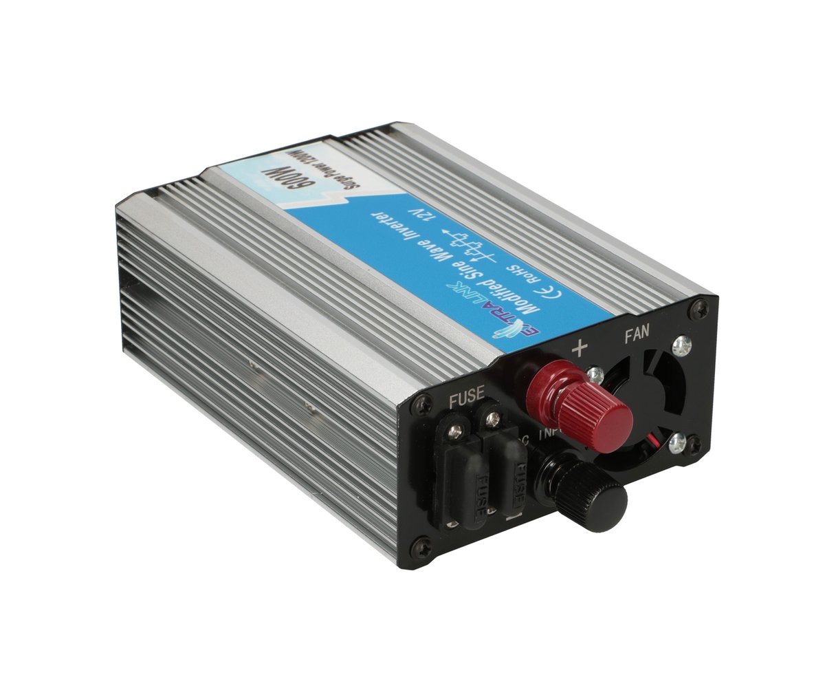 Extralink OPIM-600W jännitemuunnin, auto 12V, 600W modifioitu siniaalto 2