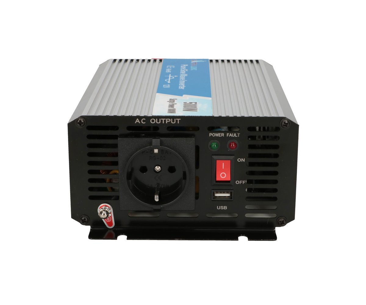 Extralink OPIP-500W autojen invertteri, 12V, 500W puhdas sinikäyrä 6