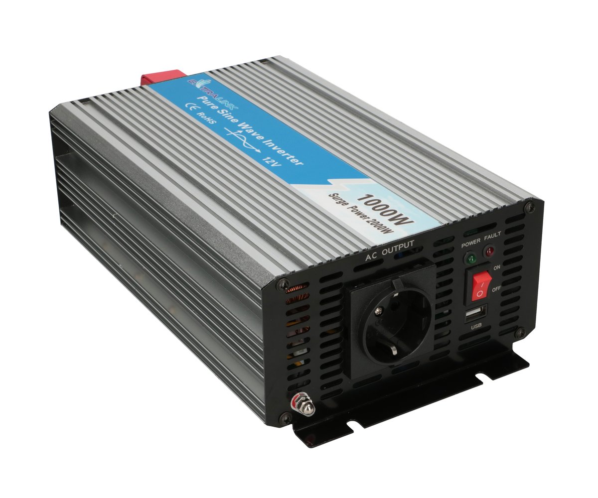 Extralink OPIP-1000W jännitemuunnin, 12V - 230W, 1000W, puhdas siniaalto 2