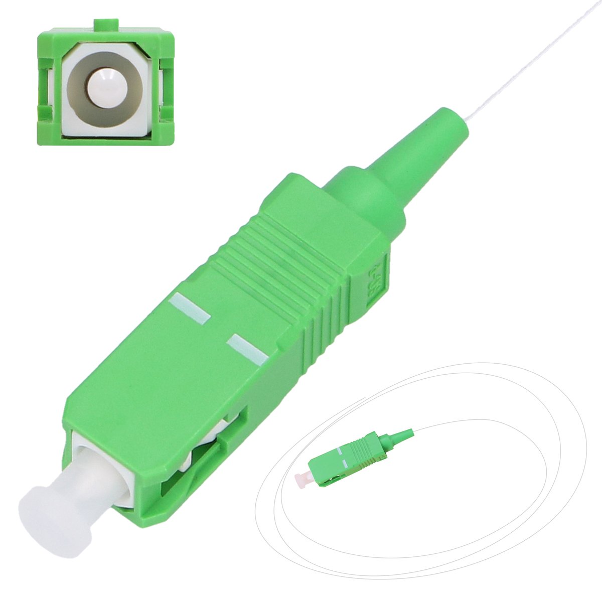 Extralink SC/APC Pigtail, Single-Mode, 250um G.652D 1.5m (kuva varten) Extralink SC/APC Pigtail, Single-Mode, 250um G.652D 1.5m