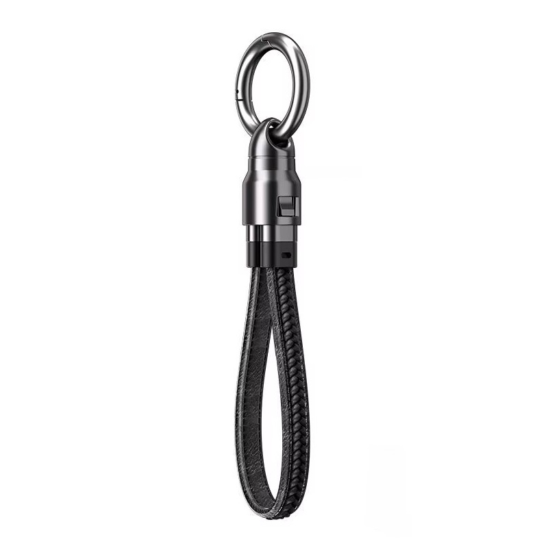Extralink Smart Life kaapeli 240 W USB-C - USB-C avaimenperä, 22 cm, nailonpunottu, musta 2