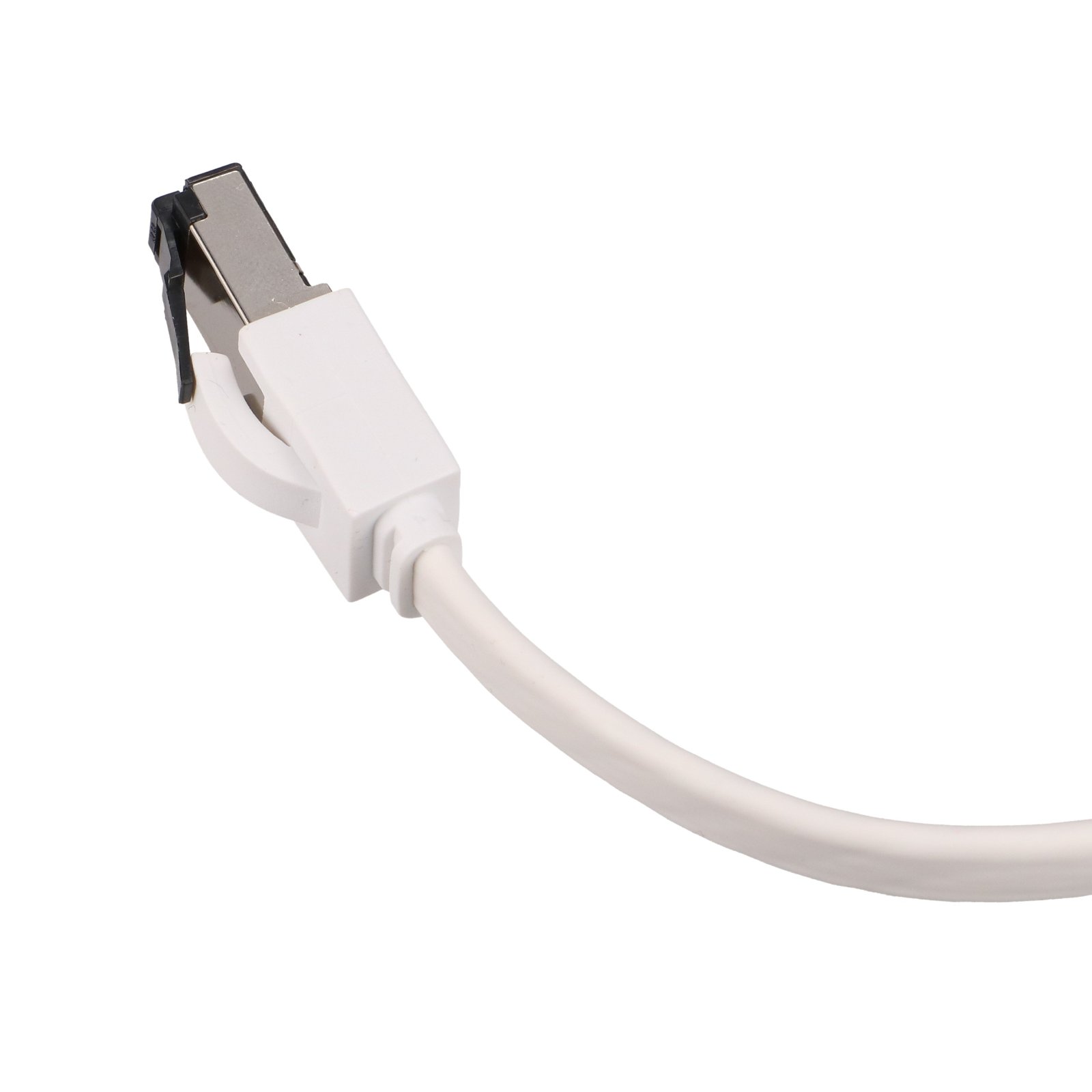 Extralink Cat.8 U/FTP 1m 40G White, LAN patch cord, flat, Copper twisted pair network cable 6