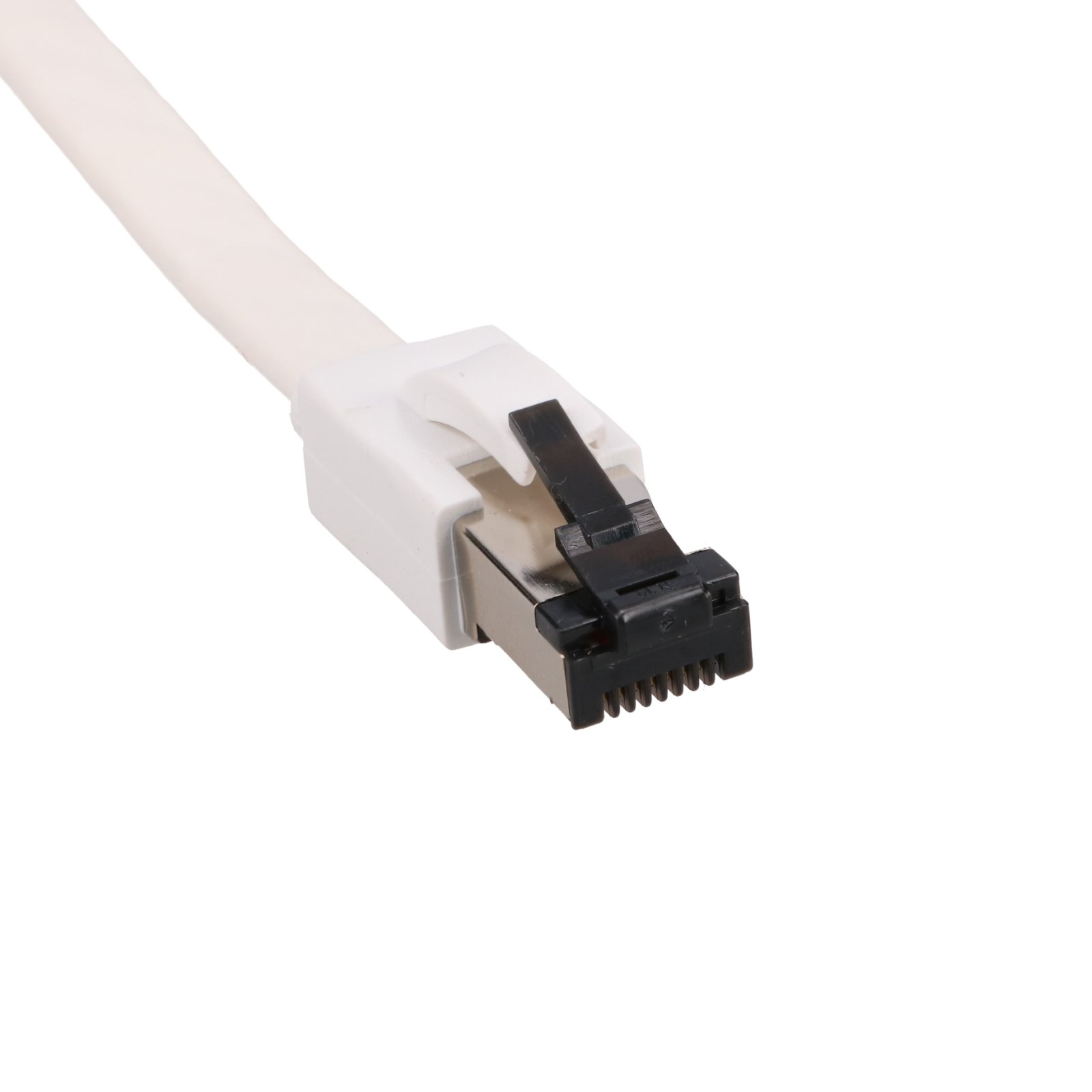 Extralink Cat.8 U/FTP 3m 40G White, LAN patch cord, flat, Copper twisted pair network cable 3
