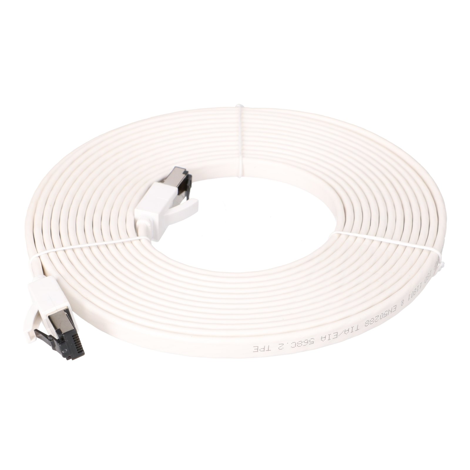 Extralink Cat.8 U/FTP 5m 40G White, LAN patch cord, flat, Copper twisted-pair network cable 2
