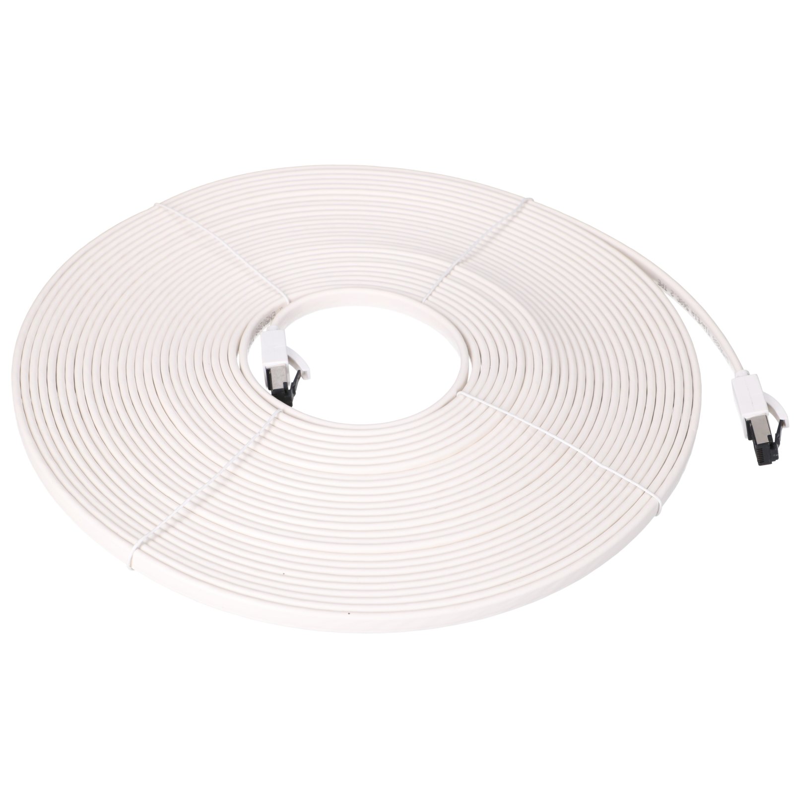 Extralink Cat.8 U/FTP 15m 40G White, LAN patch cord, flat, Copper twisted pair network cable 2