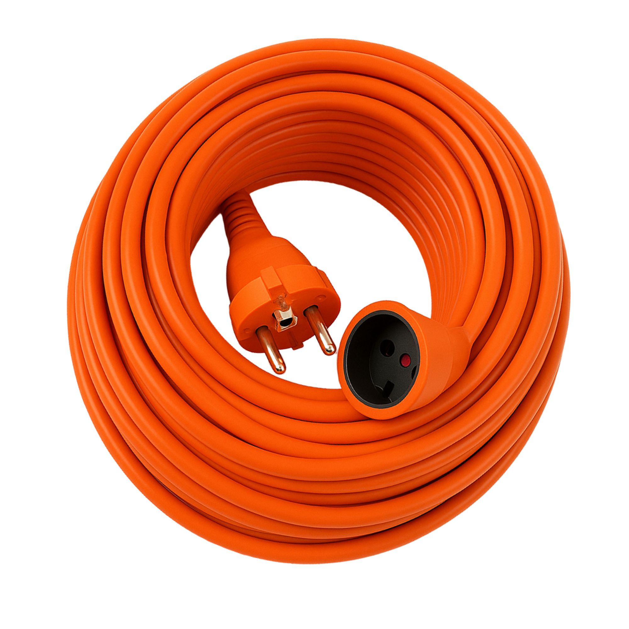 Powerlink by Extralink, jatkojohto 50 m, oranssi, ilman maadoitusta, 2 x 1,5 mm2 2