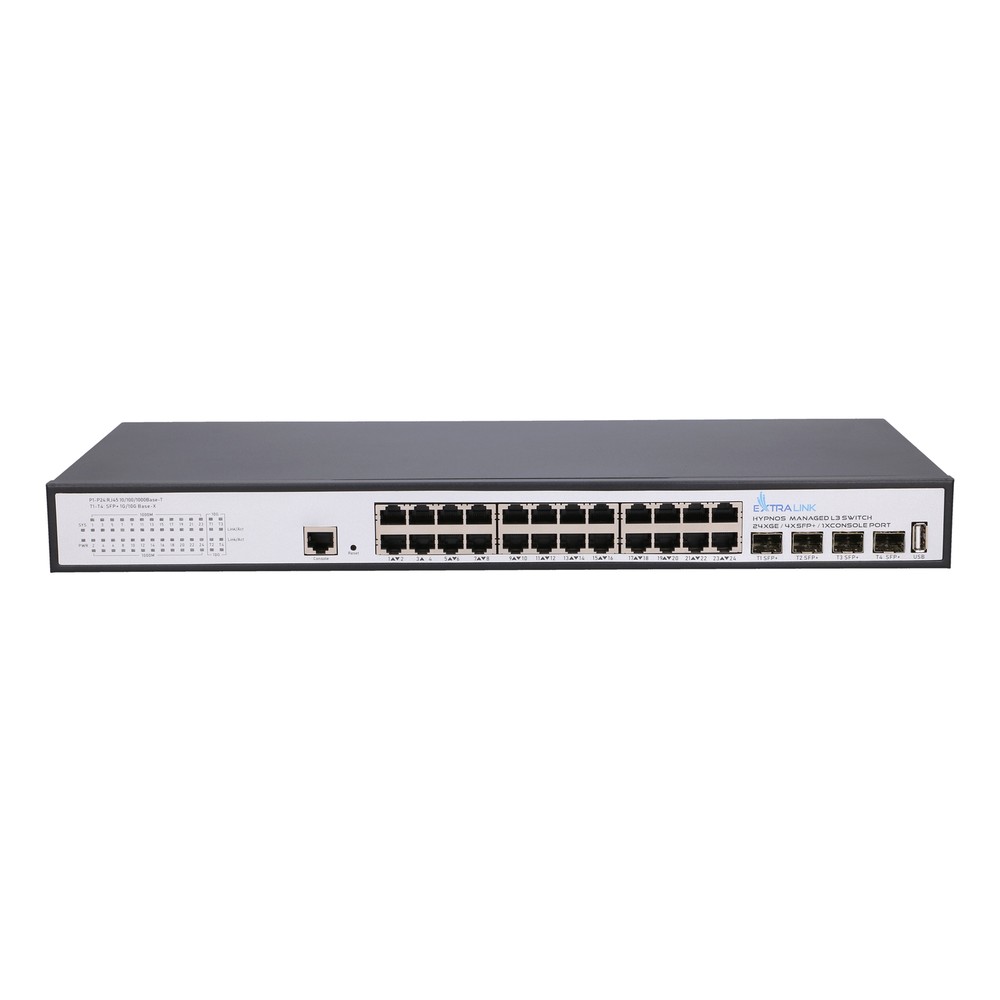 Extralink Hypnos -kytkin, 24x RJ45 1000 Mb/s, 4x SFP+, L3, hallittava 2