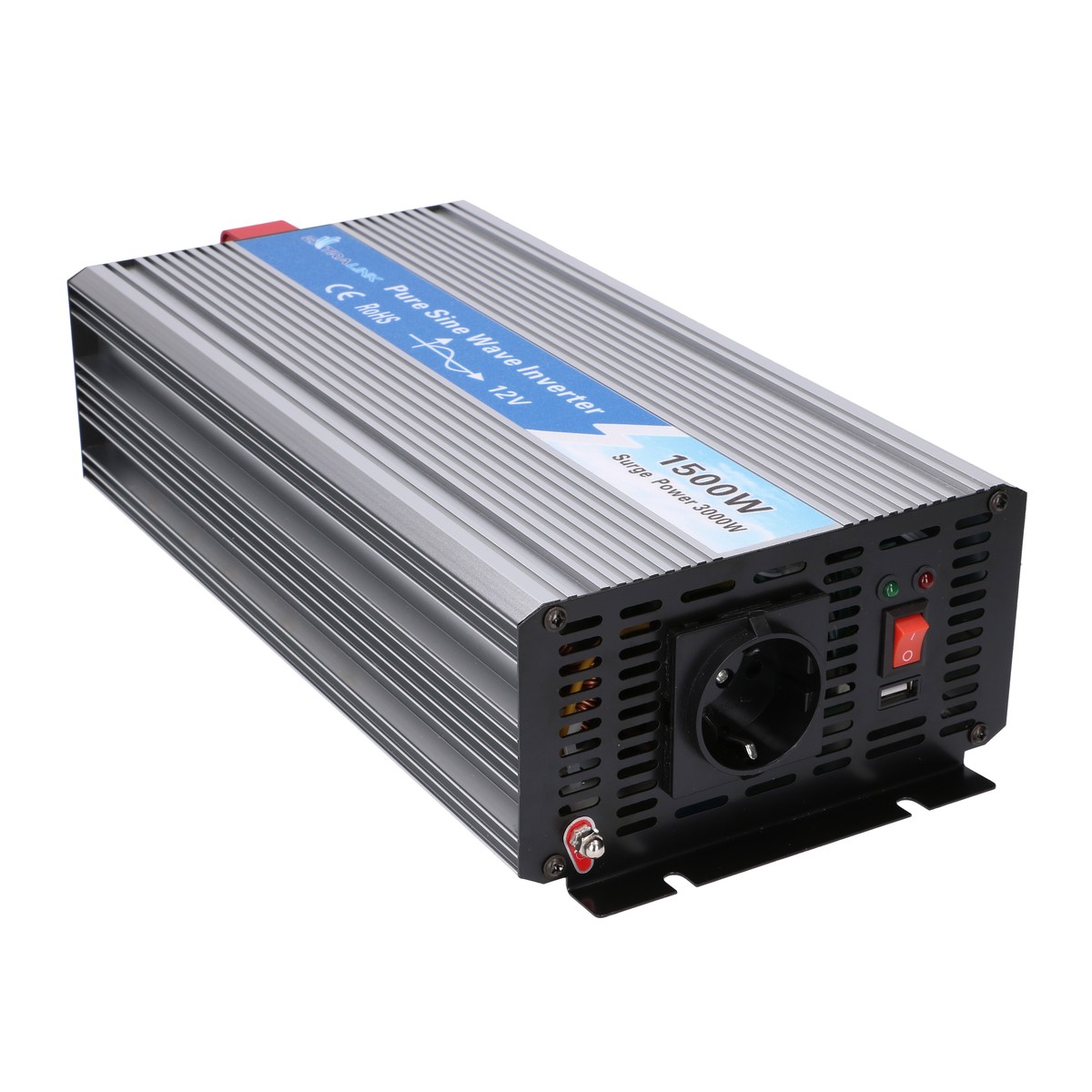Extralink OPIP-1500W Autoinvertteri 12V, 1500W puhdas siniaalto 2