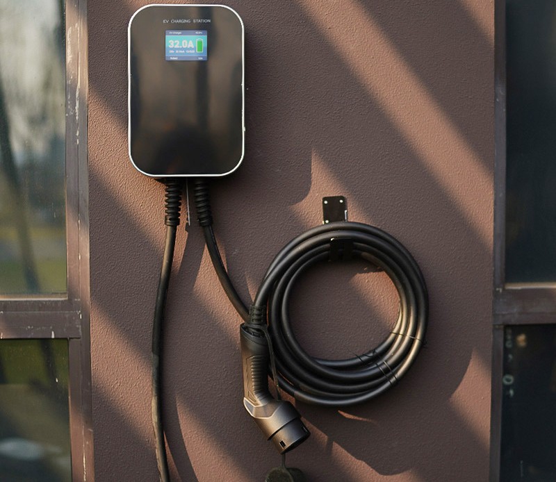 Extralink BS20-BC-22kW-APP sähköauton laturi Tyypin 2 32A 22kW, 3 vaihetta, LCD-näyttö, sovellus, 6,1m 5