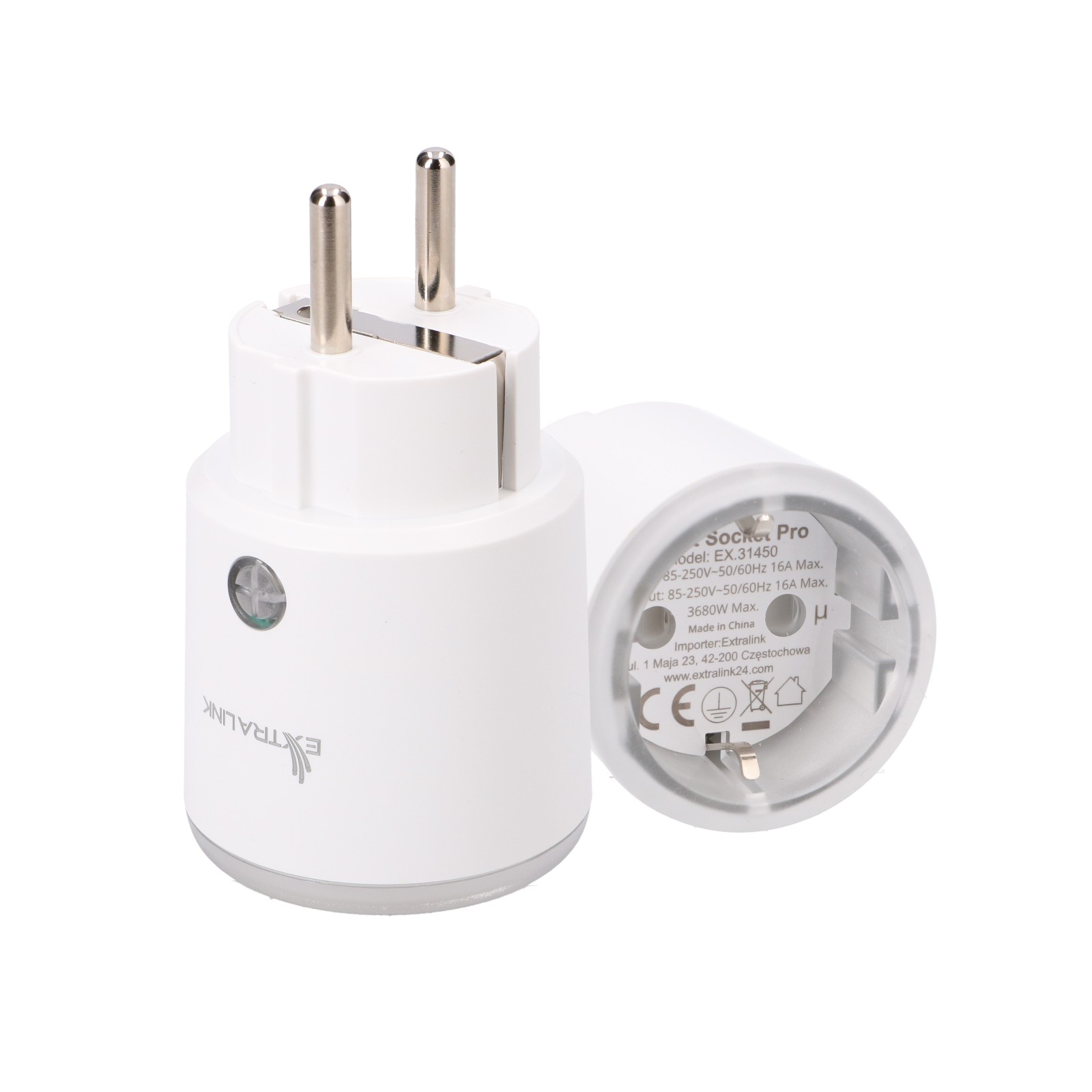 (kuva varten) Extralink Smartlife älypistorasia SC Pro, Zigbee, Homekit, Tuya, 3680W älypistoke