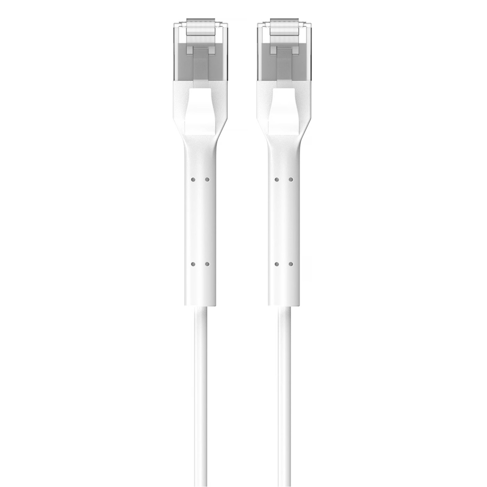 Extralink Cat.6A U/FTP 5m 1Gbps White, LAN patch cord, copper twisted pair network cable, angled end 3