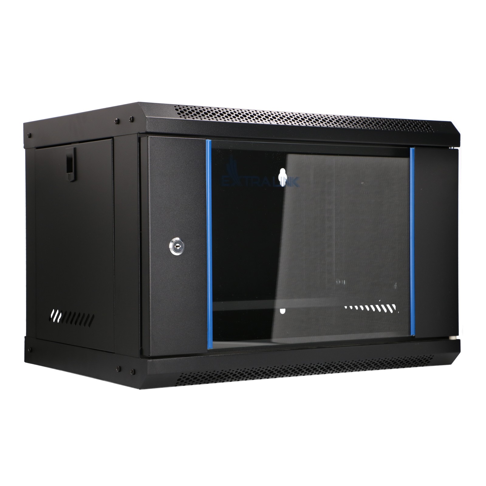 Extralink Lite 6U 530x400 Black, telinekaappi, seinäkiinnitys, hylly mukana 8
