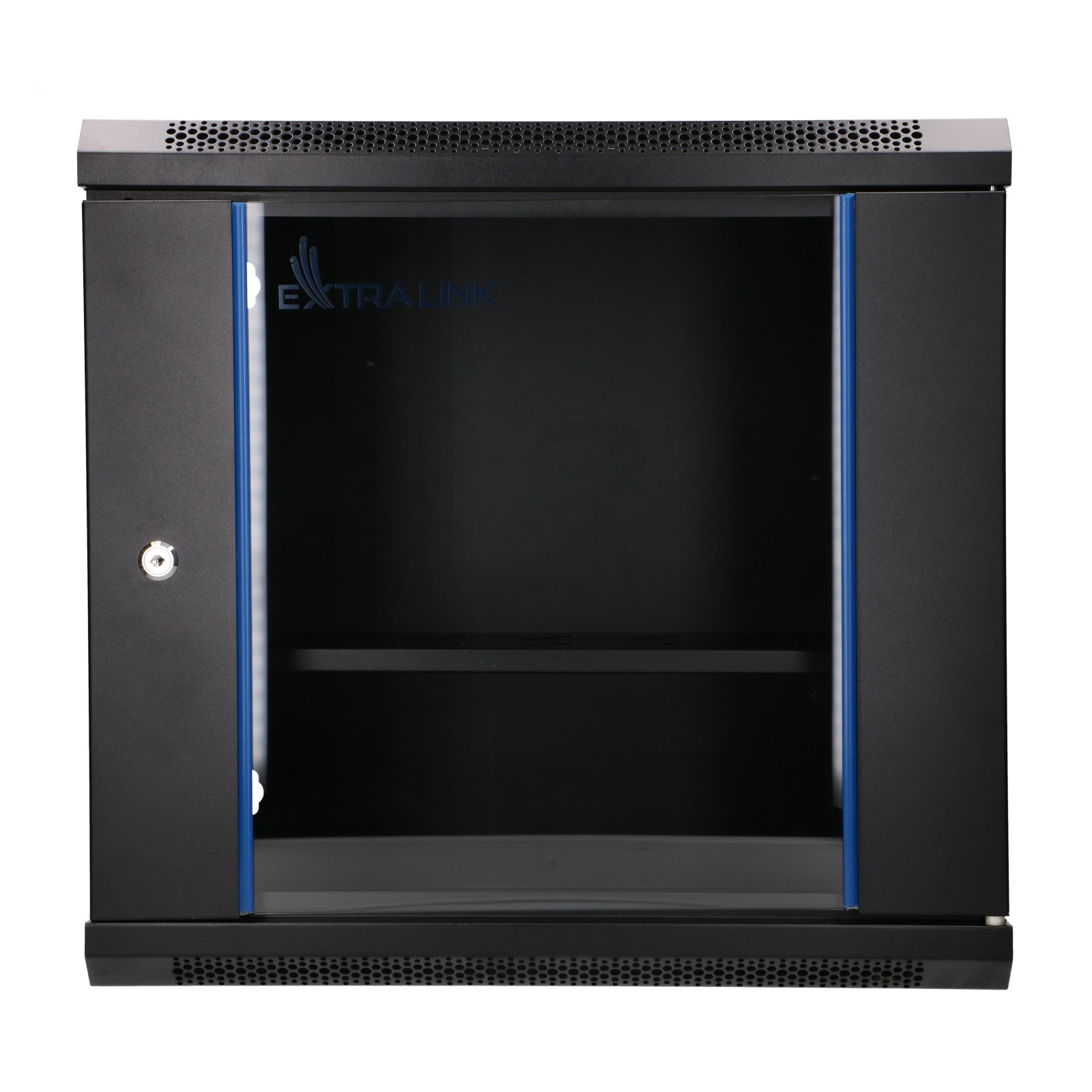 Extralink Lite 9U 530x400 musta, seinäkaappi, hylly mukana 2