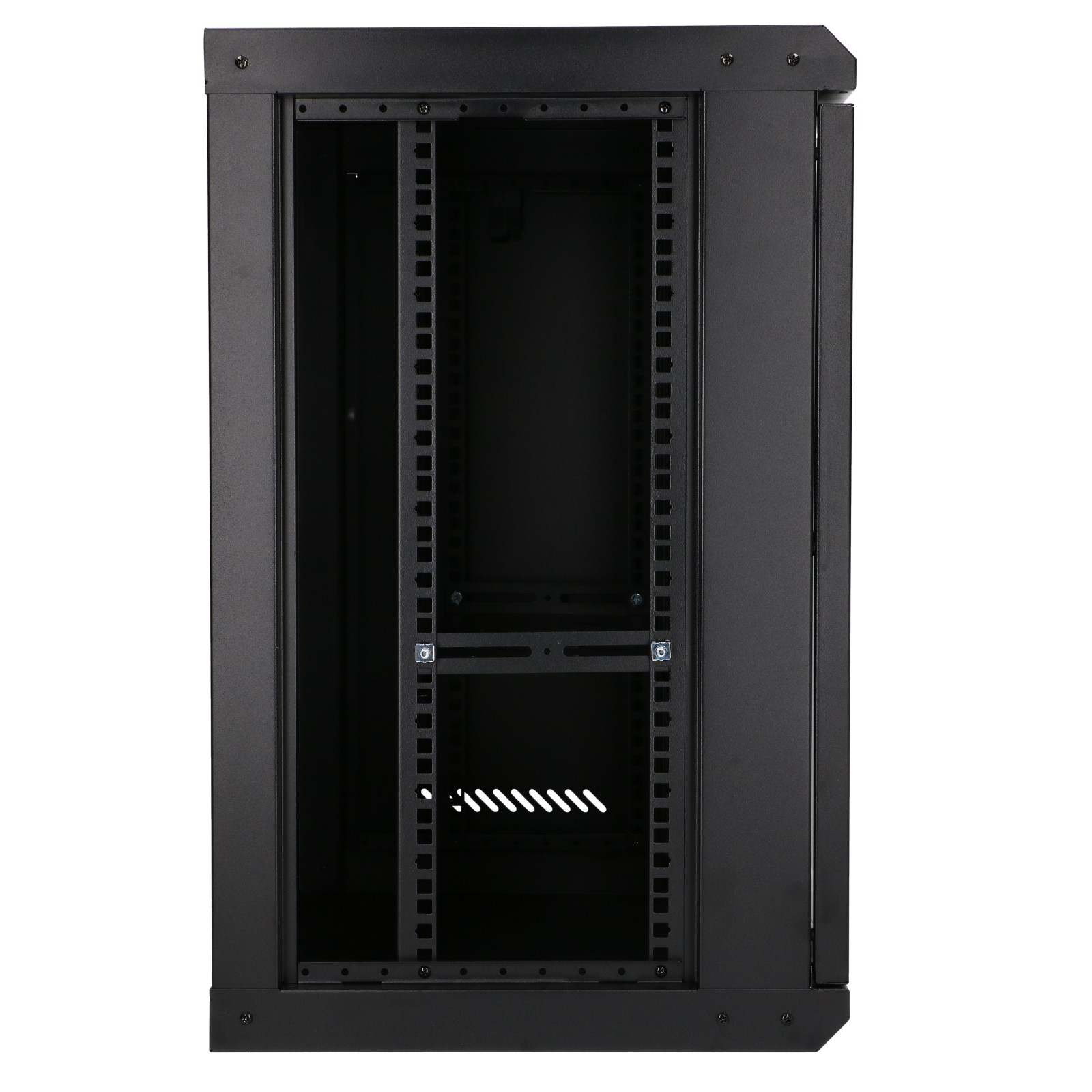 Extralink Lite 12U 530x400 musta, seinäkaappi, telinekaappi, hylly mukana 4