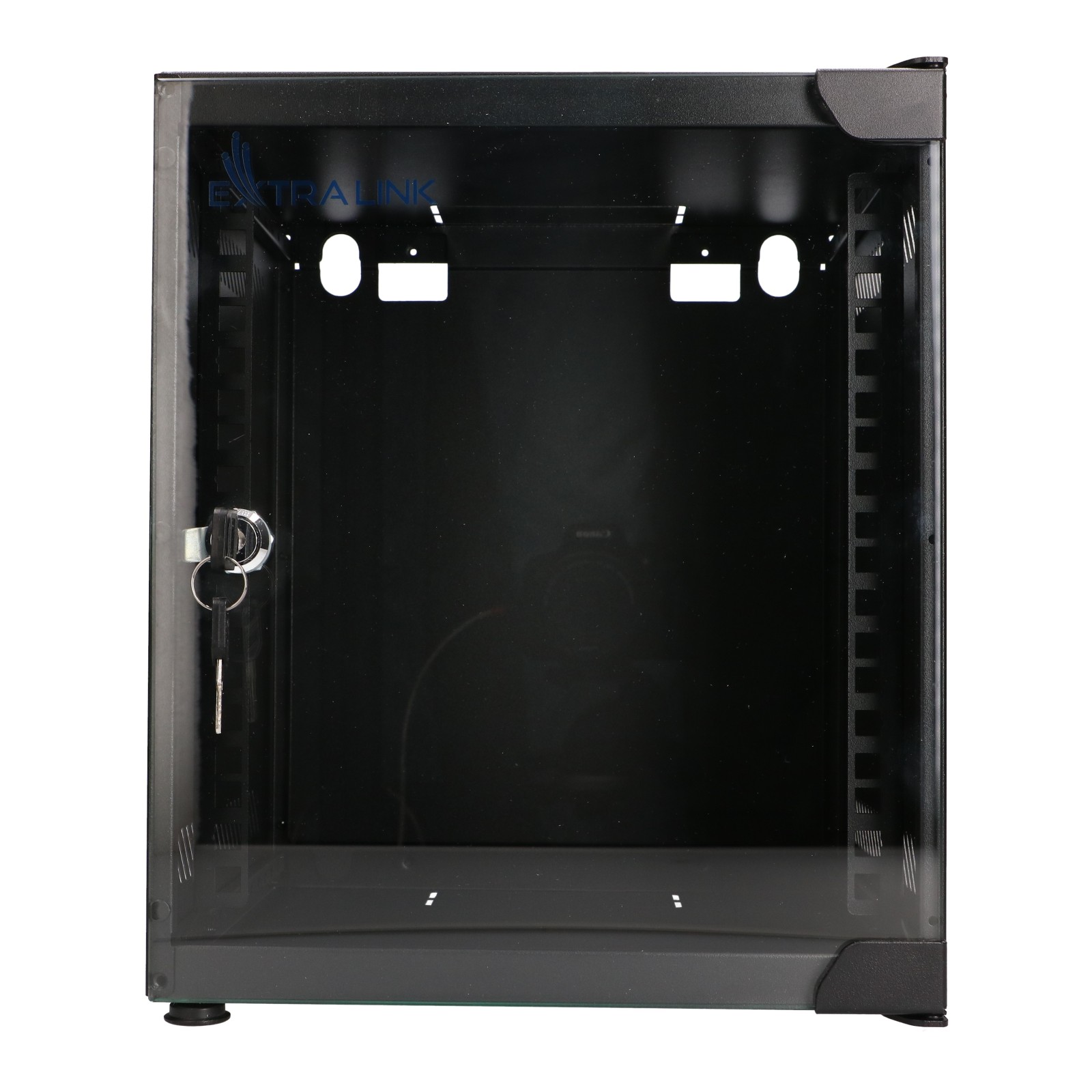 Extralink Lite 6U 10" 280X310 Black, seinään kiinnitettävä telinekaappi 2