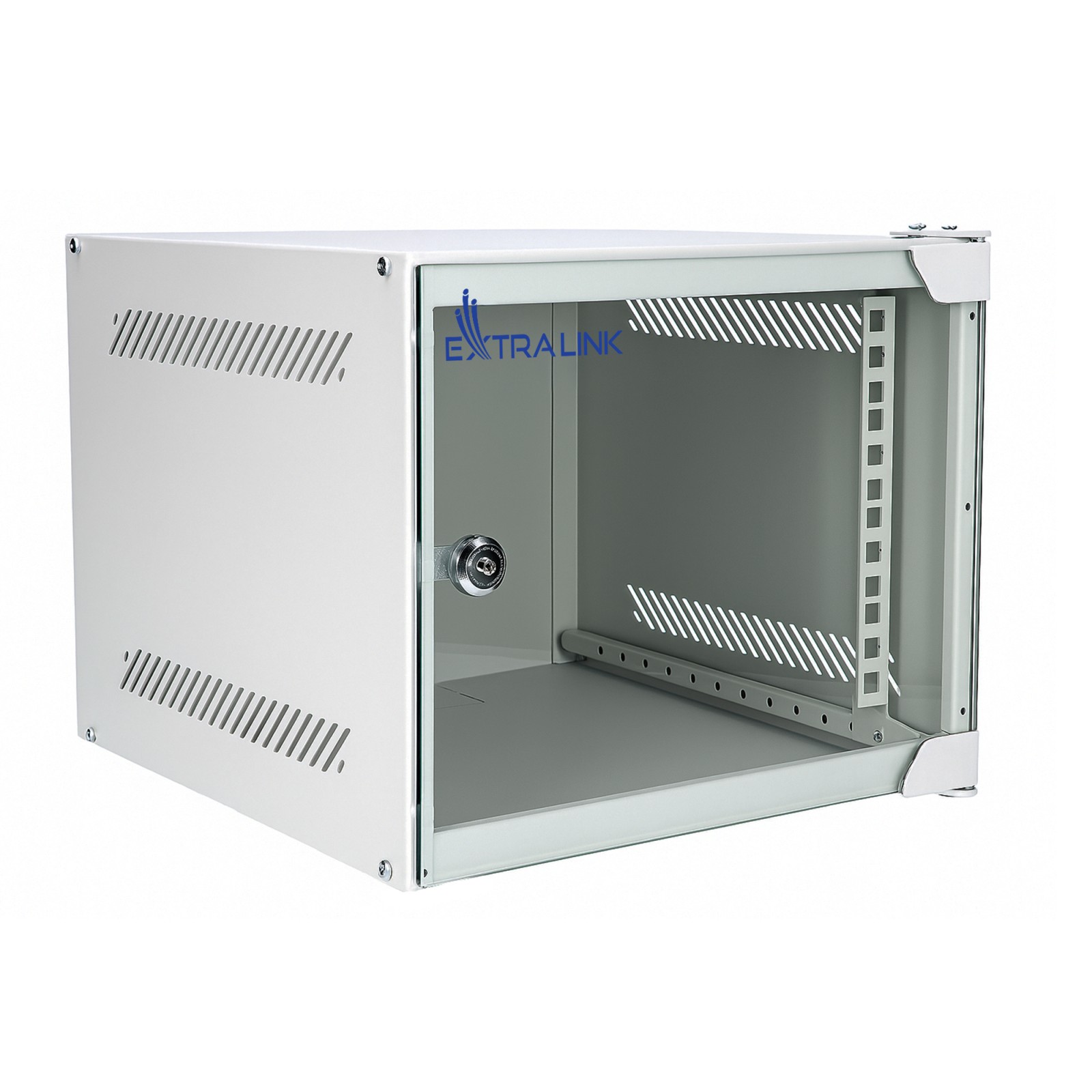 (kuva varten) Extralink Lite 4U 10" 280x310 harmaa, rack-kaappi, seinäkiinnitettävä