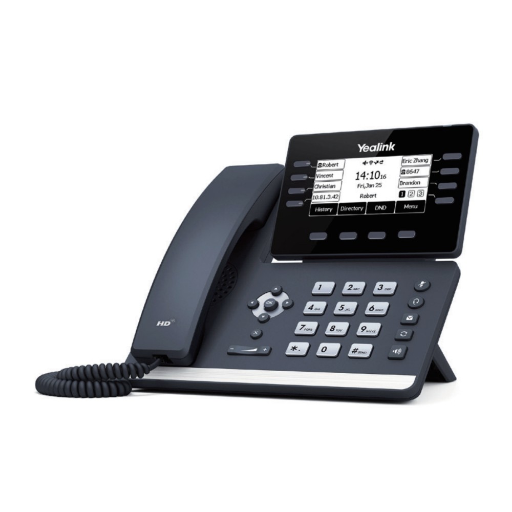 (kuva varten) Yealink SIP-T53C VoIP-puhelin, 2x RJ45 1000Mb/s, näyttö, PoE, USB