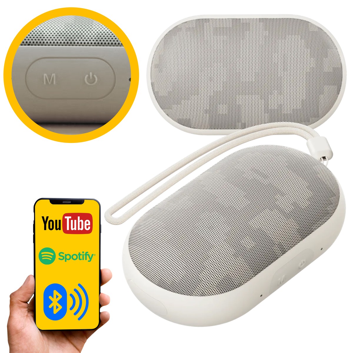 (image for) Realme Pocket Portable Bluetooth Speaker Gray, Bluetooth 5.0, IPX5, USB-C