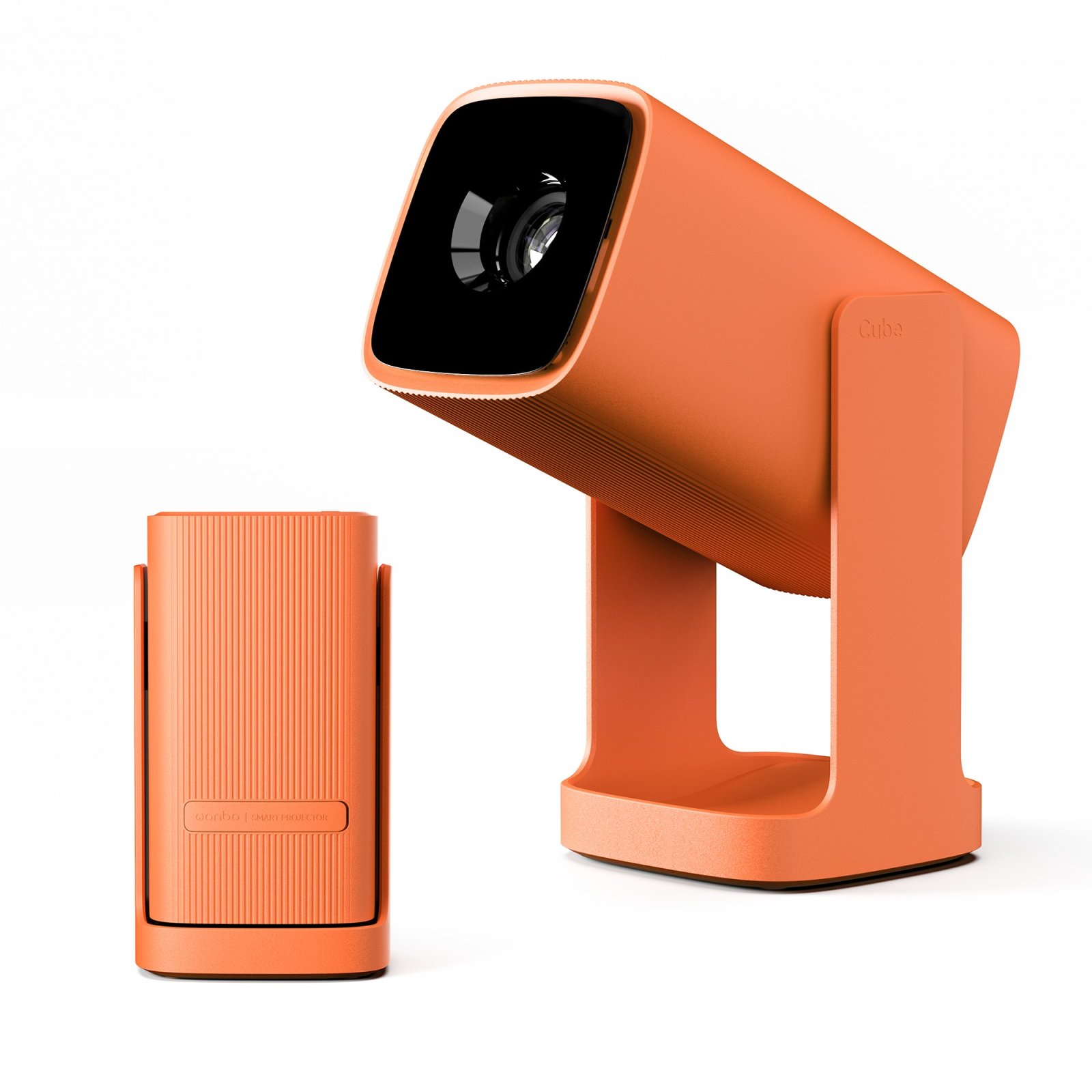 (kuva varten) WANBO CUBE 1 -projektori, Canyon Orange, Android TV 11, 200 ISO-lumenia, 720p, WPF14
