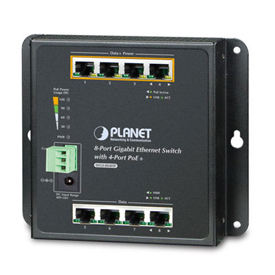 PoE-kytkin 4x Gigabit PoE+ 4x Gigabit UPLINK, 120 W, teollinen (kuva varten) PoE-kytkin 4x Gigabit PoE+ 4x Gigabit UPLINK, 120 W, teollinen
