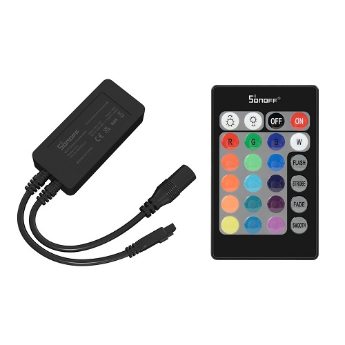 (kuva varten) SONOFF L2-C älykäs RGB LED-nauhaohjain IR-kaukosäätimellä, Wi-Fi, BT