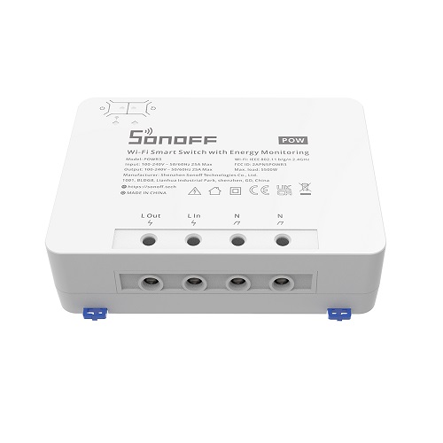 (kuva varten) SONOFF PowR3 älykäs 1-kanavainen Wi-Fi-kytkin sähkönkulutuksen mittauksella