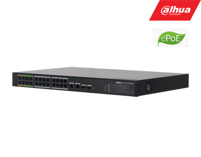 ePoE-kytkin 100Mbps 24+2G uplink (kuva varten) ePoE-kytkin 100Mbps 24+2G uplink