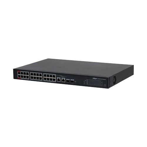 PoE-kytkin 100Mbps 24-porttinen + 2G uplink S4101-24ET2GF-360-C (kuva varten) PoE-kytkin 100Mbps 24-porttinen + 2G uplink S4101-24ET2GF-360-C