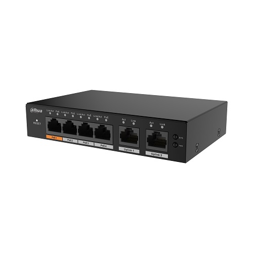 PoE-kytkin 100 Mbps 4+2G uplink S4100-4GT2GT-60-C (kuva varten) PoE-kytkin 100 Mbps 4+2G uplink S4100-4GT2GT-60-C