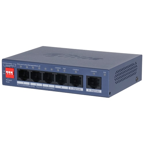 PoE-kytkin 100Mbps 4+2G uplink CS4006-4ET2GT-36 (kuva varten) PoE-kytkin 100Mbps 4+2G uplink CS4006-4ET2GT-36