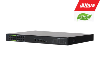 ePoE-kytkin 100Mbps 16+2G uplink (kuva varten) ePoE-kytkin 100Mbps 16+2G uplink