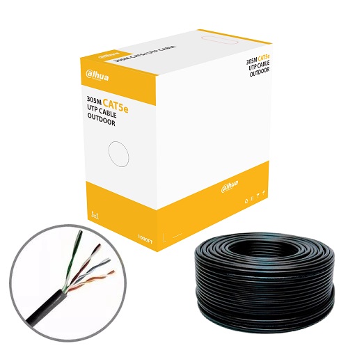 (kuva varten) Dahua ulkokäyttöinen CAT5 UTP-kaapeli 1x305m PFM920-5EU