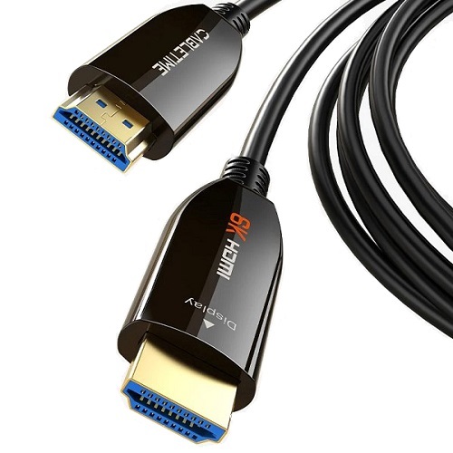 (kuva varten) Aktiivinen optinen HDMI 2.1 -kaapeli, 8K, 60Hz, 50m, 48Gbps, kullattu