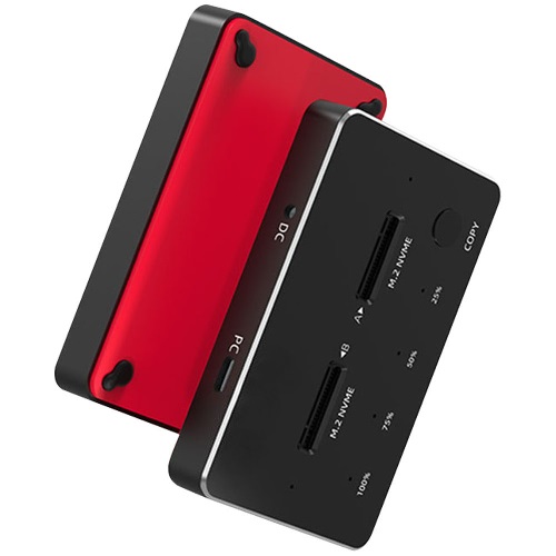 (kuva varten) SSD-kaksipaikkainen telakointiasema M.2 SATA/NVMe, USB-A, USB-C