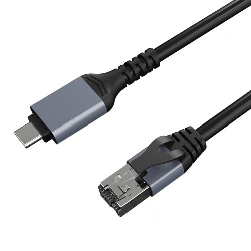 (kuva varten) Adapteri kaapeli CAT6 UTP, USB Type-C - RJ45, 1 m