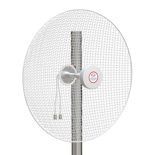 (kuva varten) 5G / LTE / CBRS 2x2 MIMO -lautasantenni, 1.7-4.2GHz, 20dBi+22dBi