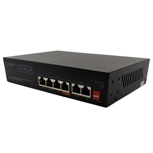 PoE-kytkin 4x Gigabit PoE+ 2x Gigabit UPLINK, 65W (kuva varten) PoE-kytkin 4x Gigabit PoE+ 2x Gigabit UPLINK, 65W