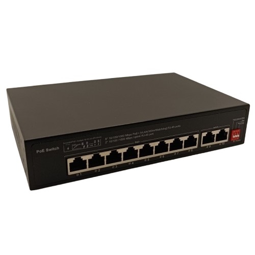 PoE-kytkin 8x Gigabit PoE+ ja 2x Gigabit UPLINK, 120W (kuva varten) PoE-kytkin 8x Gigabit PoE+ ja 2x Gigabit UPLINK, 120W