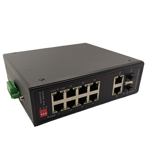 PoE-kytkin 8x Gigabit PoE+ 2x Gigabit UPLINK, SFP, 120 W, teollisuuskäyttöön (kuva varten) PoE-kytkin 8x Gigabit PoE+ 2x Gigabit UPLINK, SFP, 120 W, teollisuuskäyttöön