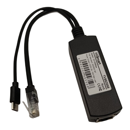 (kuva varten) PoE 100M - USB-C jakajakaapeli 5V 2A