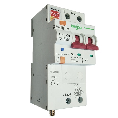 TUYA Smart 2-Pole Circuit Breaker Wi-Fi, RS485, 80A (image for) TUYA Smart 2-Pole Circuit Breaker Wi-Fi, RS485, 80A