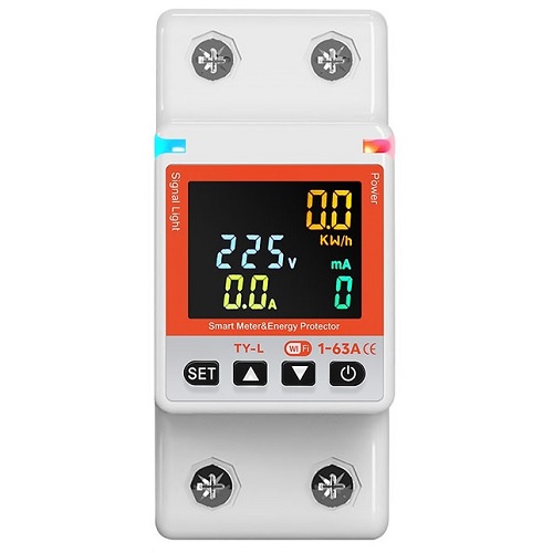 Smart Energy Sensor, 2P+N, 63A, Wi-Fi, Tuya (kuva varten) Smart Energy Sensor, 2P+N, 63A, Wi-Fi, Tuya